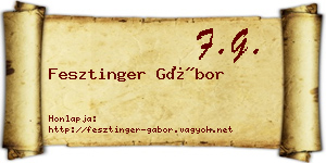 Fesztinger Gábor névjegykártya